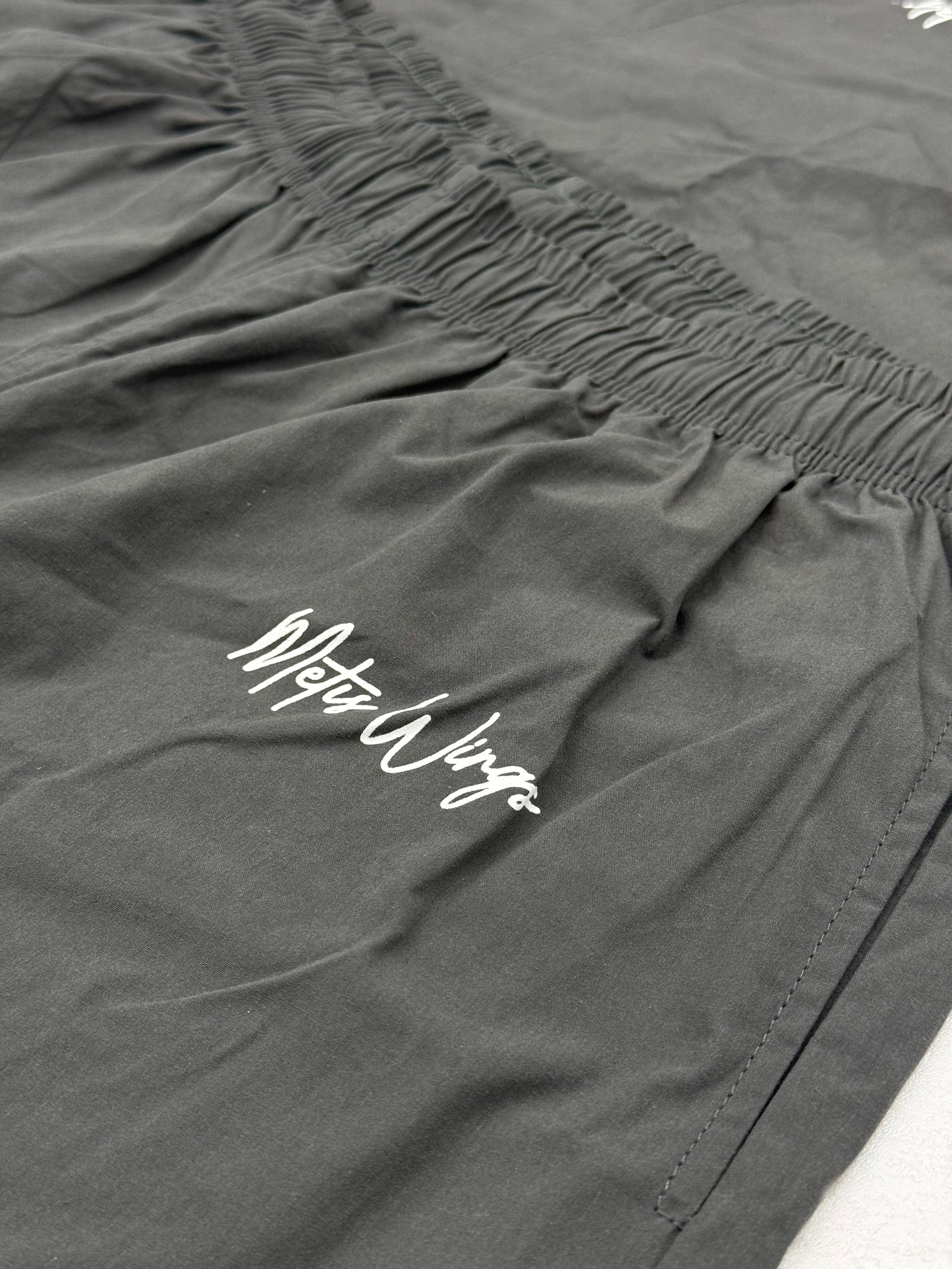 SIGNATURE BUTTON UP SET [GREY]