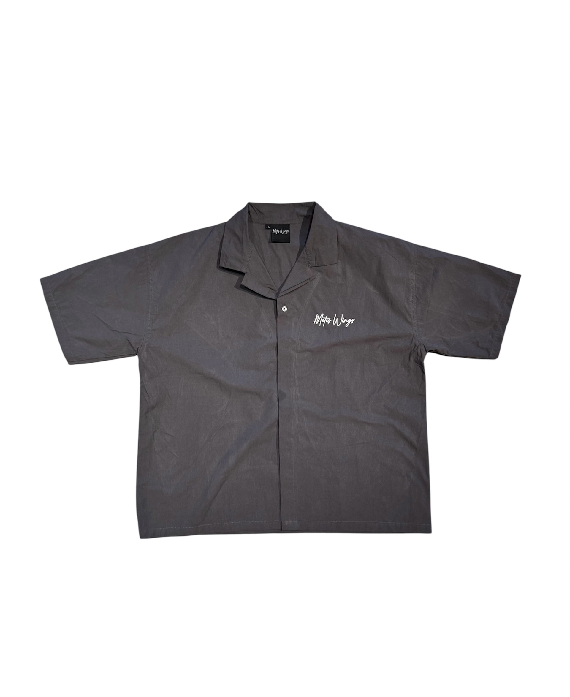 SIGNATURE BUTTON UP [GREY]