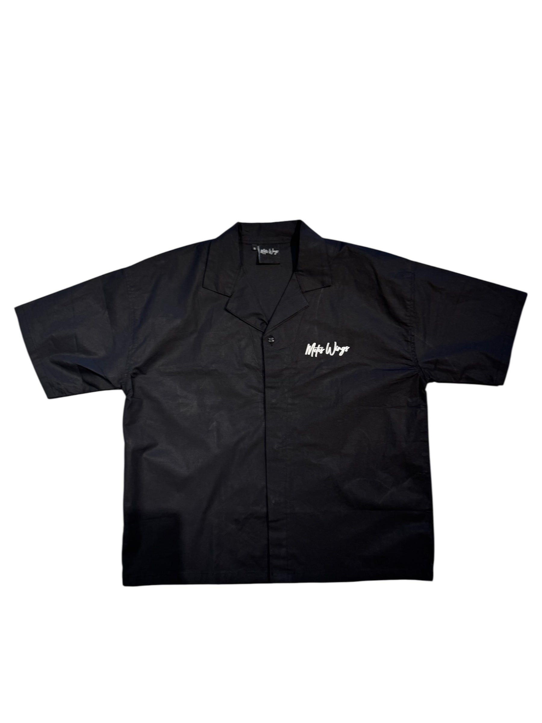 SIGNATURE BUTTON UP [BLACK]