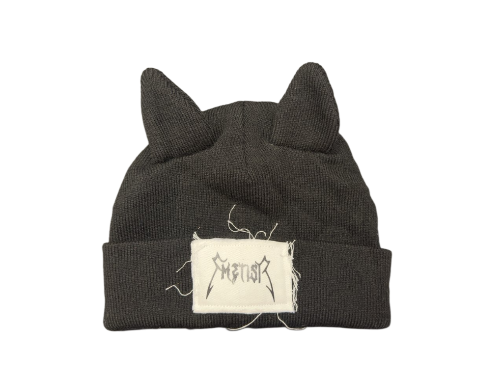 Black Ear Beanie